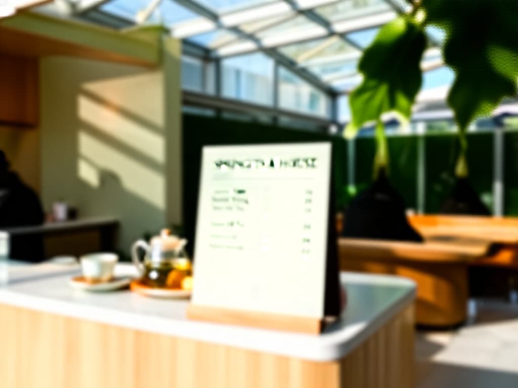 Glasshouse Tea Menu Display