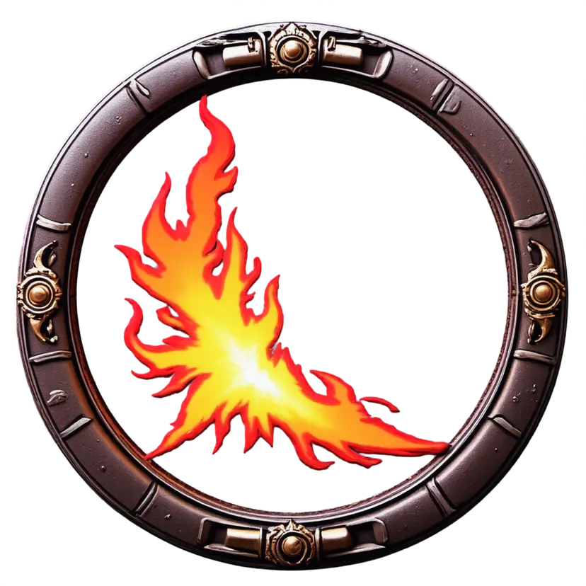 skill icon, fireball symbol