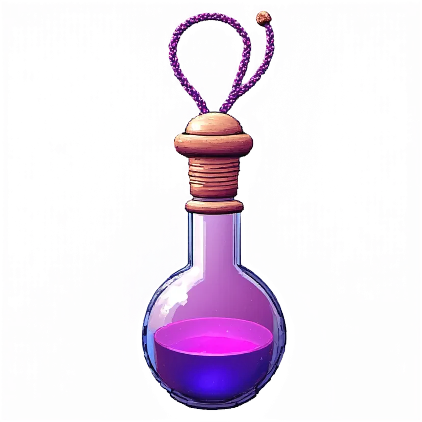 potion bottle, pixel art style