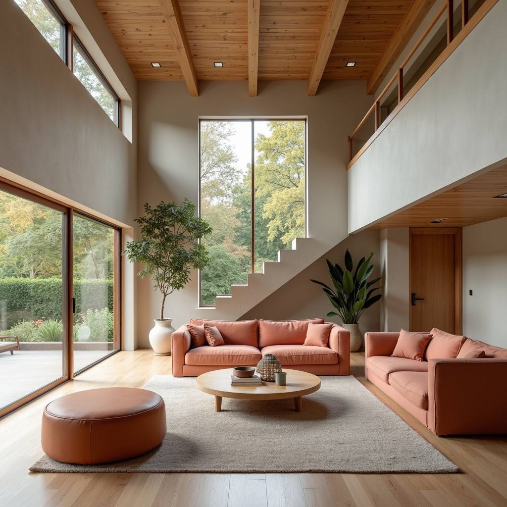 A living room filled with furniture and a large window