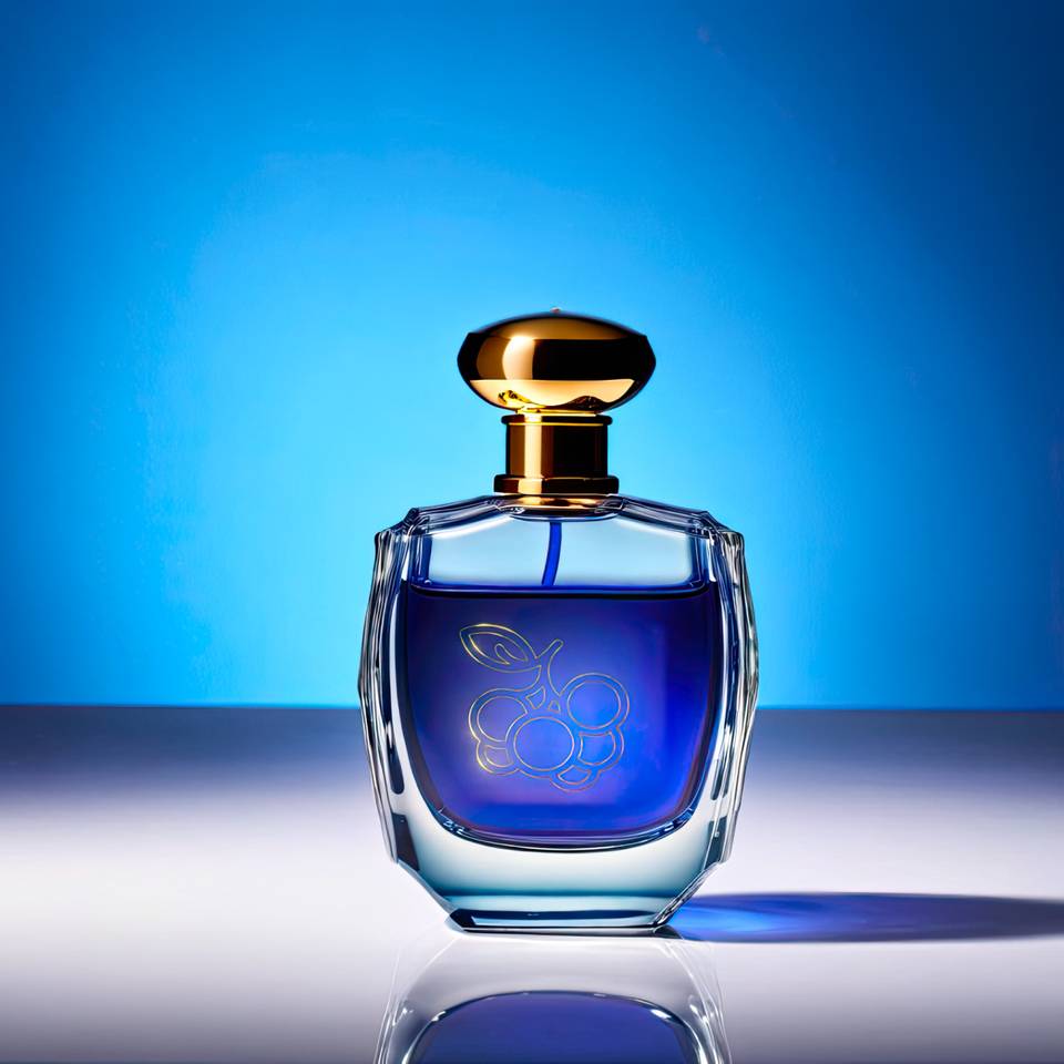 A bottle of perfume sitting on top of a table