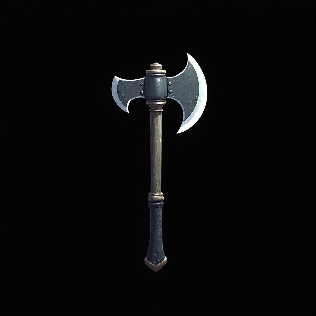 gaming asset, axe, black background