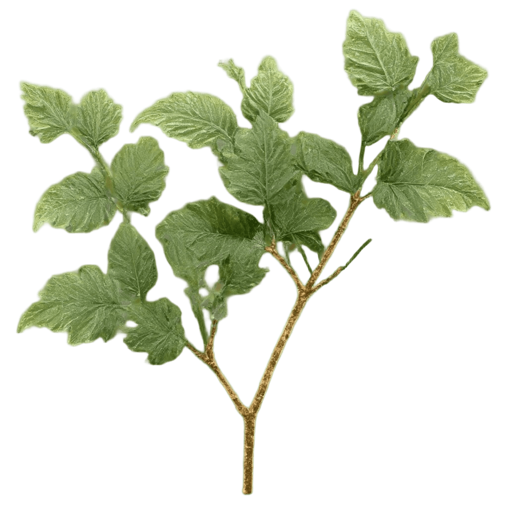 plant with fine leaves and stems, macro photo