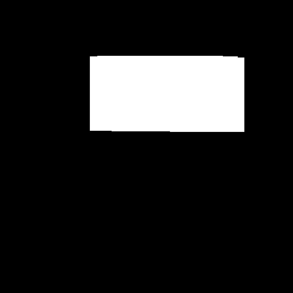 Black and white mask covering the wall area above the sofa
