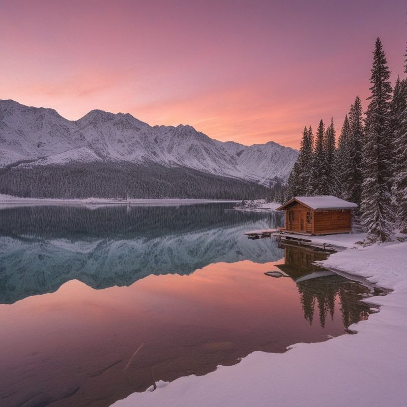 Lake and mountains scene at CFG scale 2