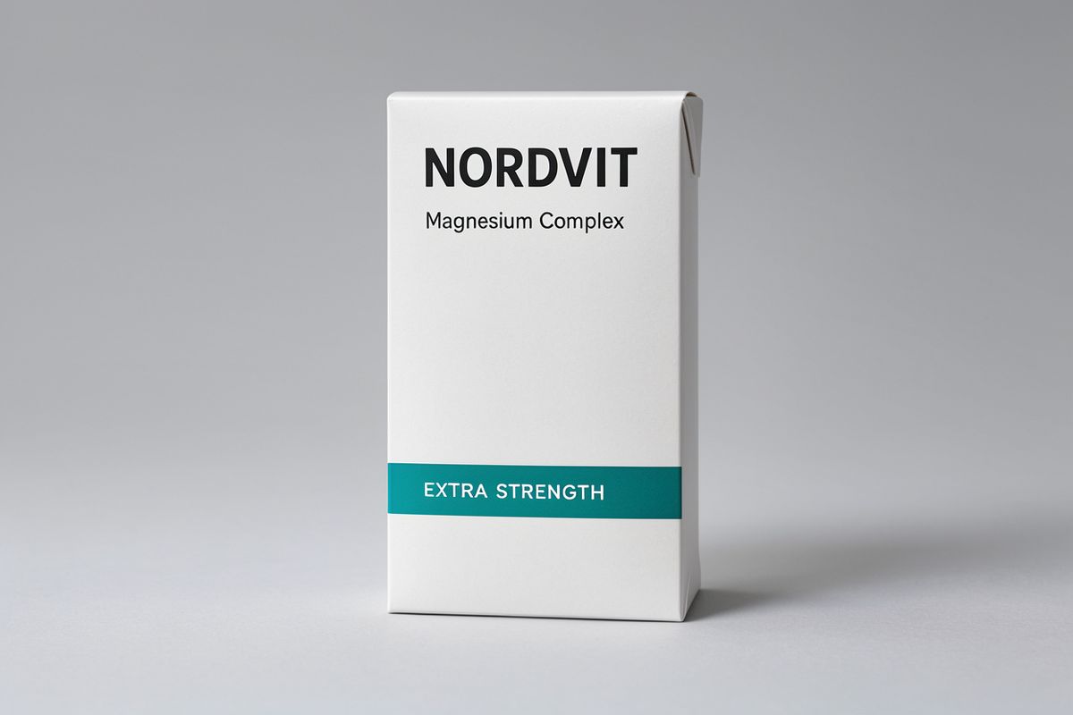 The same carton with the teal band now reading EXTRA STRENGTH