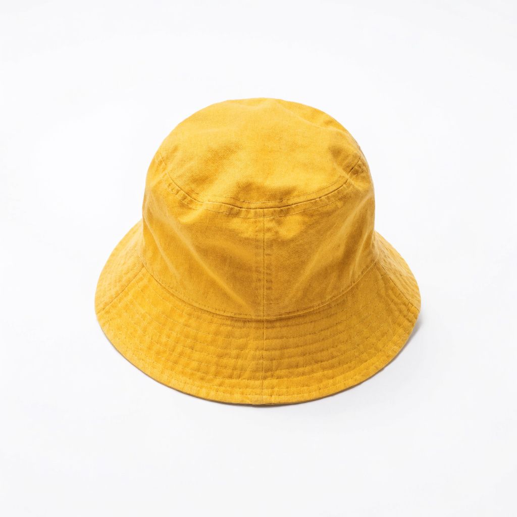 A yellow bucket hat