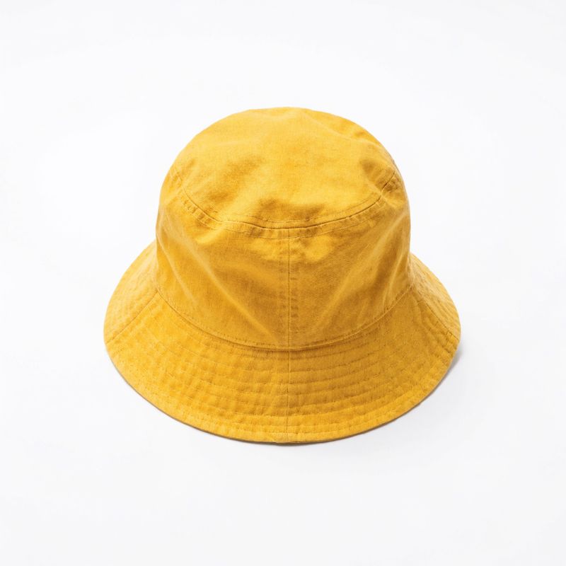 A yellow bucket hat