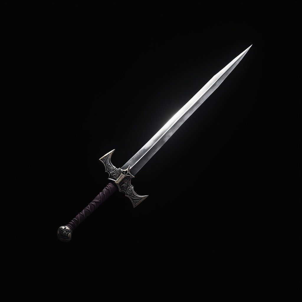 gaming asset, sword, black background