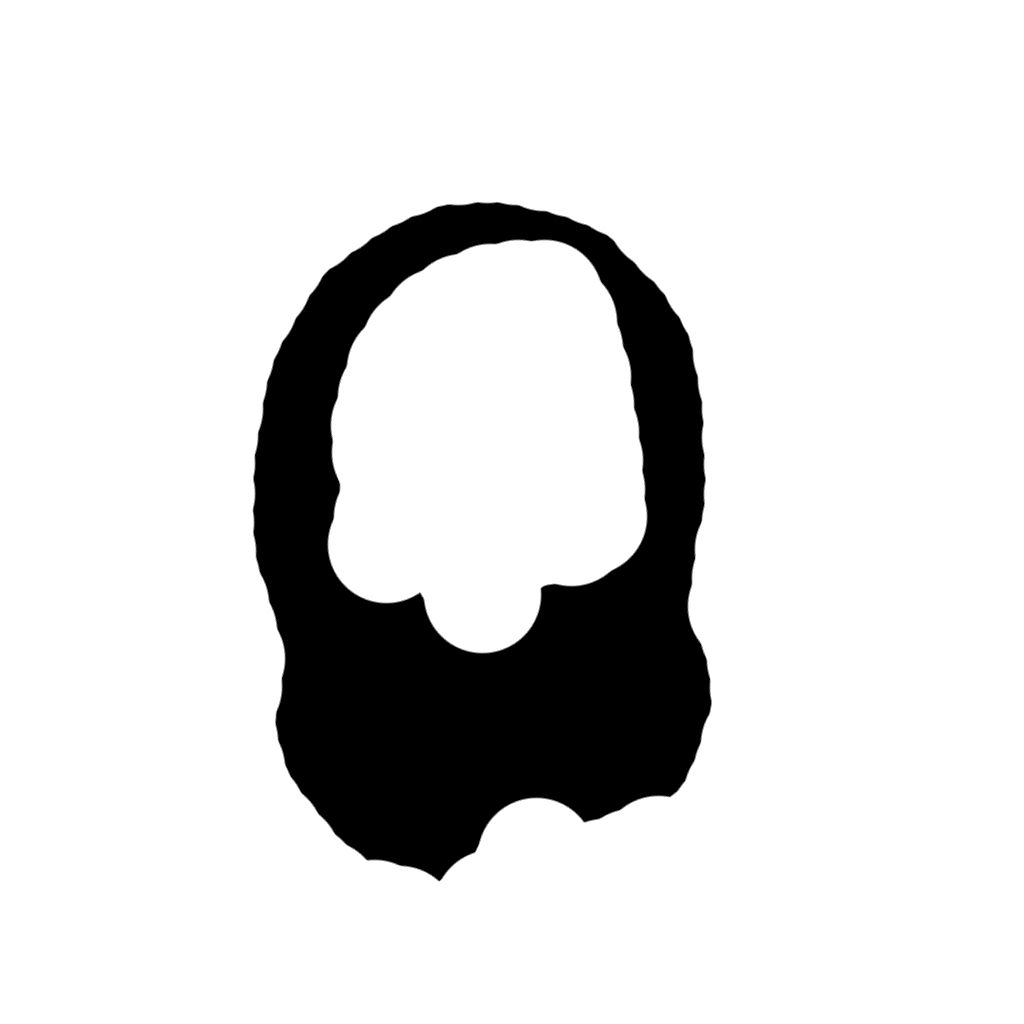 Black and white mask