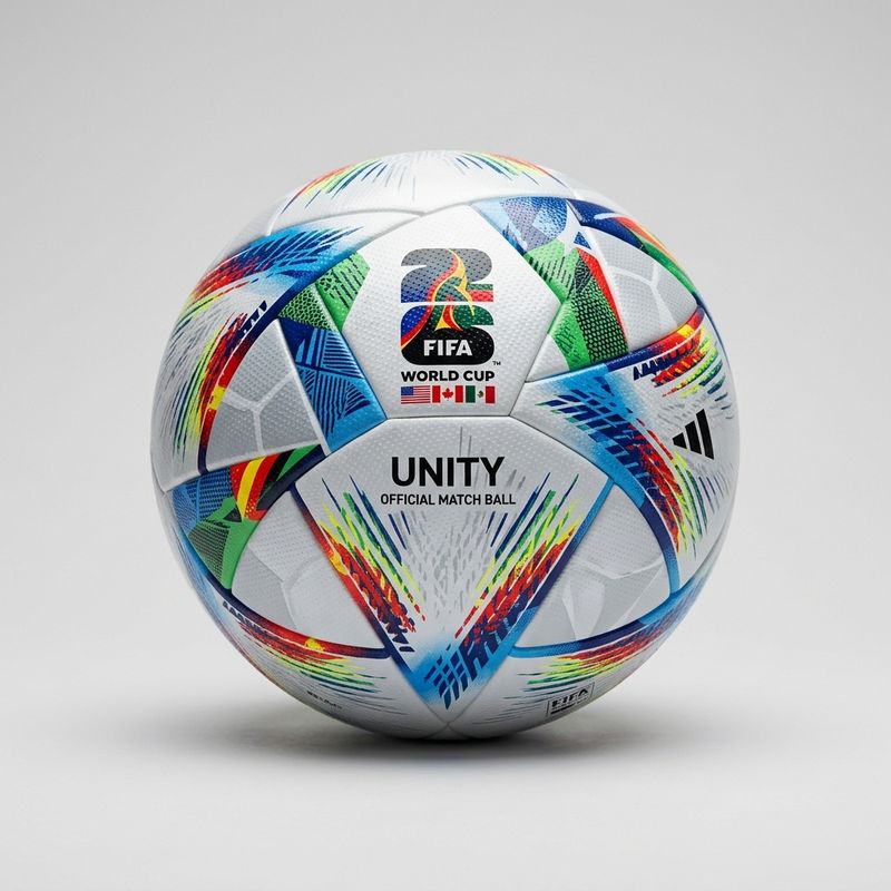 A studio product photo of a soccer ball on a plain light-gray background