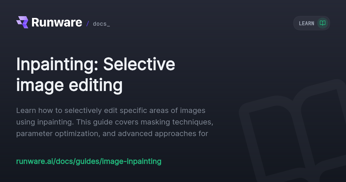 Inpainting: Selective image editing | Runware Docs