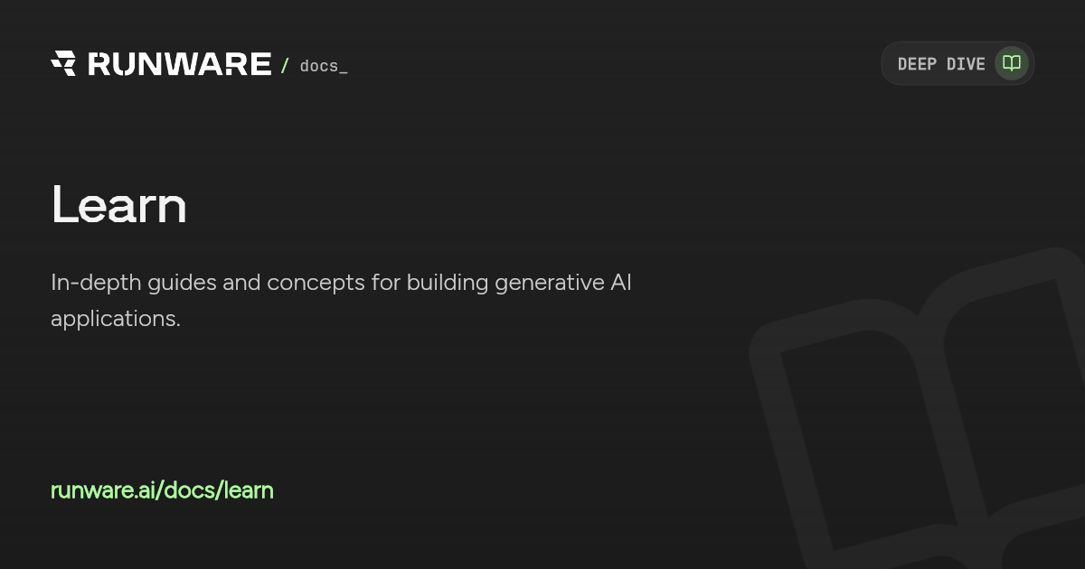 Learn - Developer Center | Runware Docs