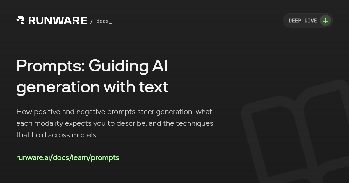 Prompts: Guiding AI generation with text | Runware Docs