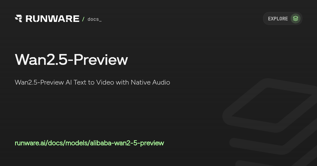 Wan2.5-Preview API | Runware Docs