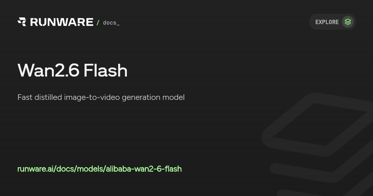Wan2.6 Flash API Examples | Runware Docs