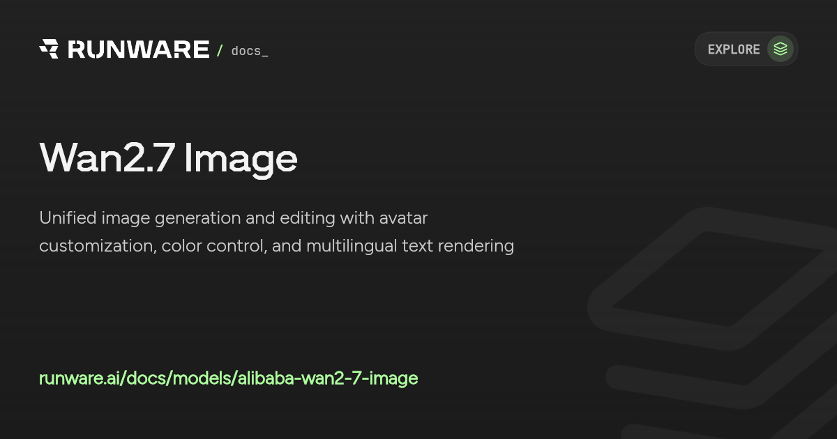 Wan2.7 Image API | Runware Docs