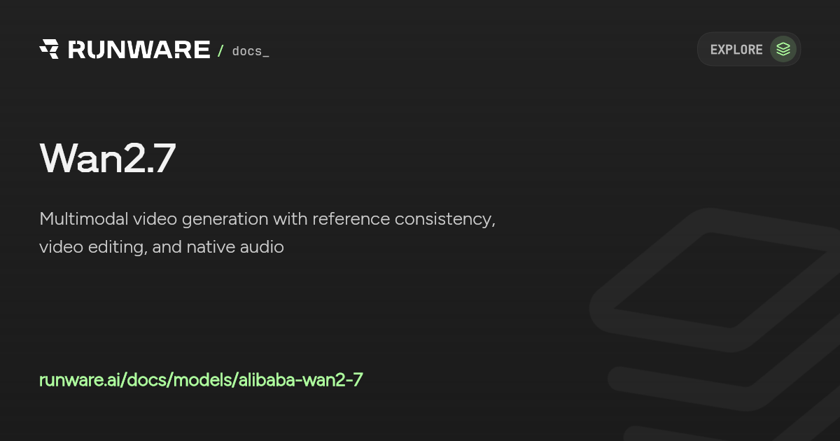Wan2.7 API | Runware Docs