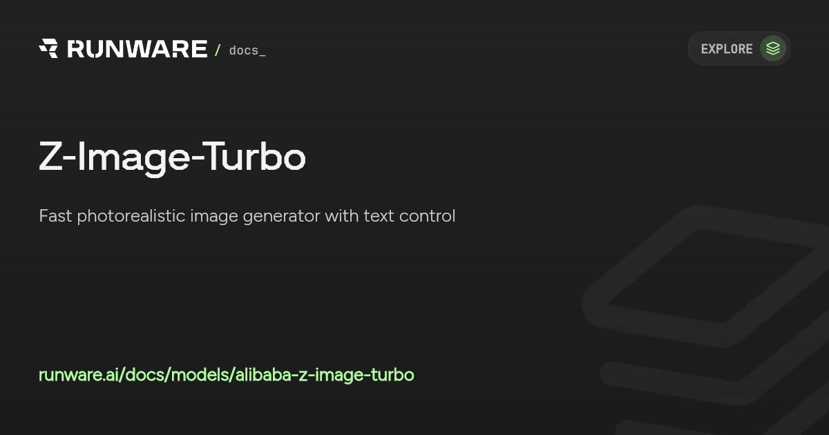 Z-Image-Turbo API | Runware Docs