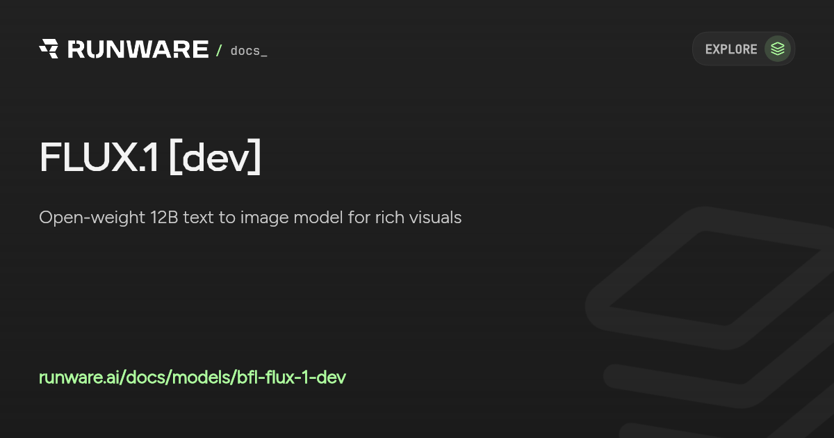 FLUX.1 [dev] API | Runware Docs