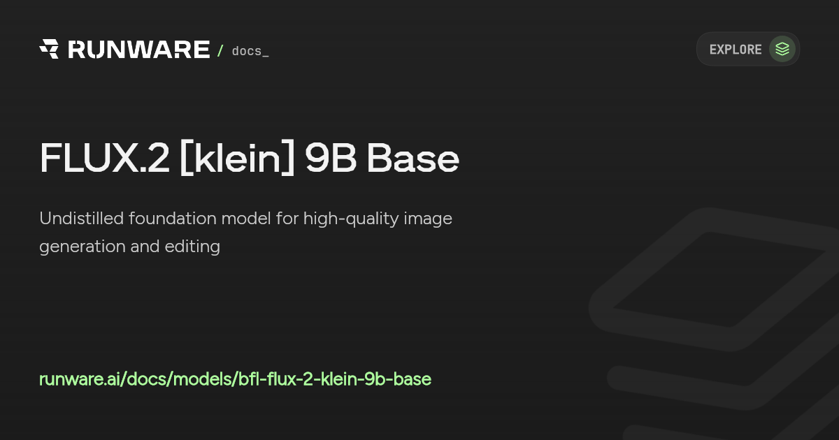 FLUX.2 [klein] 9B Base API | Runware Docs
