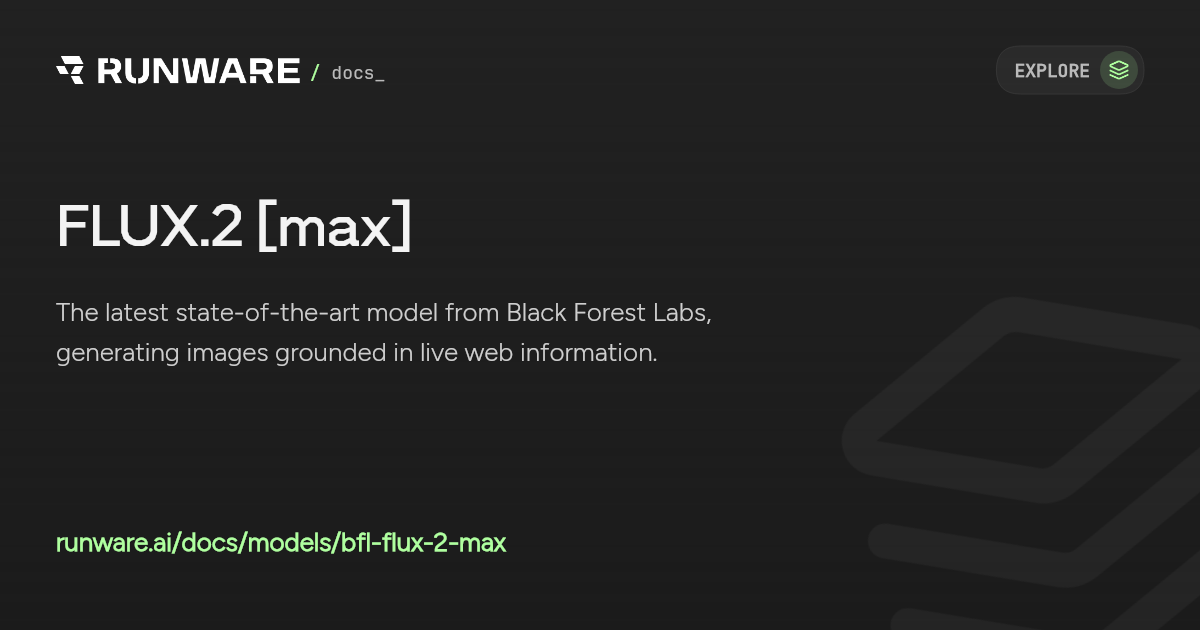 FLUX.2 [max] API | Runware Docs