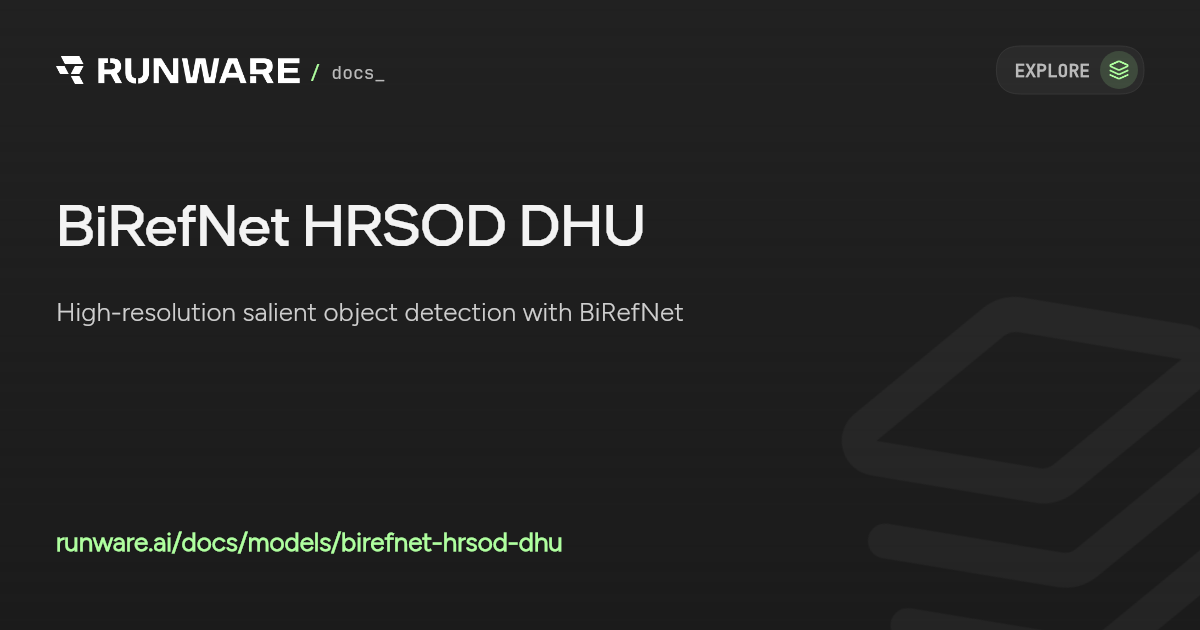 BiRefNet HRSOD DHU API | Runware Docs