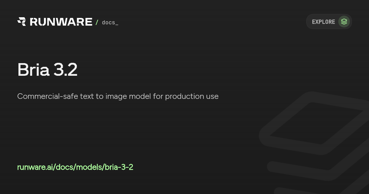 Bria 3.2 API Examples | Runware Docs
