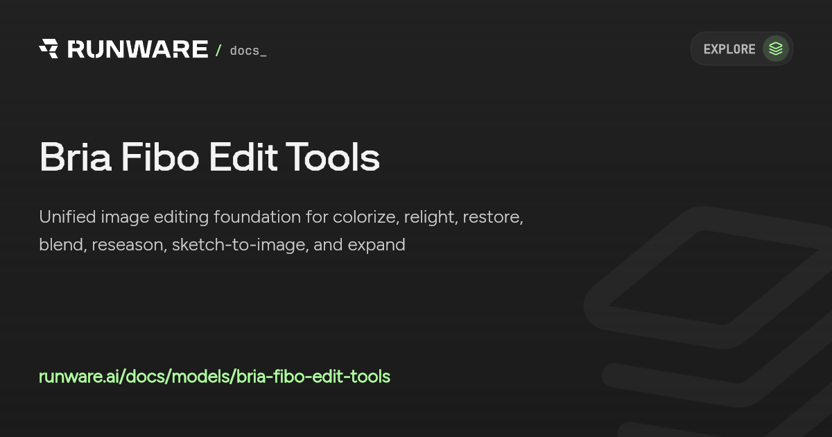 Bria Fibo Edit Tools API Examples | Runware Docs