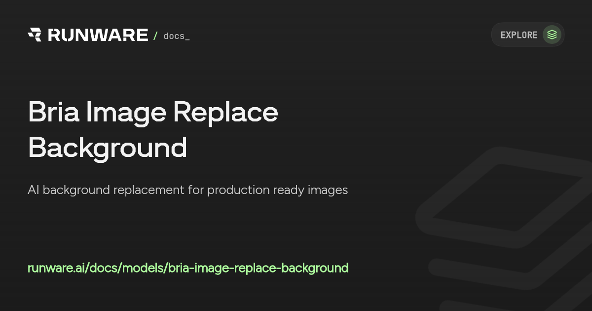 Bria Image Replace Background API | Runware Docs
