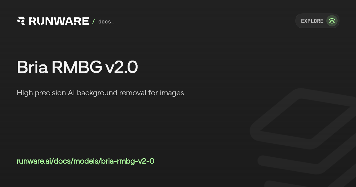 Bria RMBG v2.0 API | Runware Docs