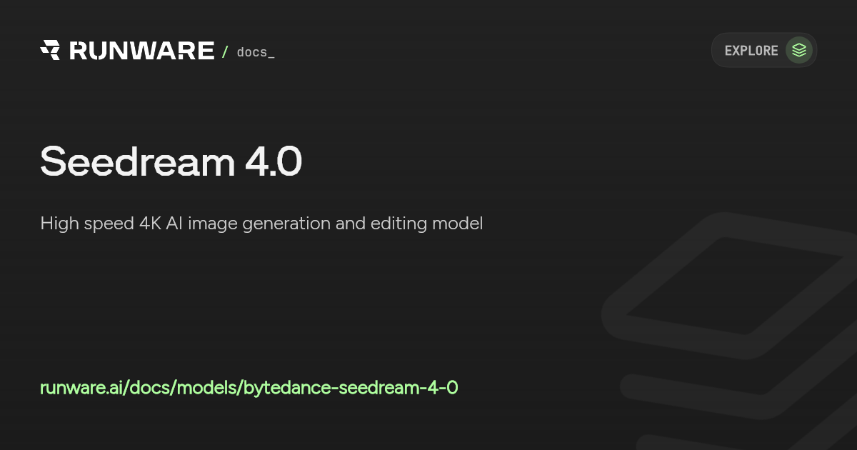 Seedream 4.0 API | Runware Docs