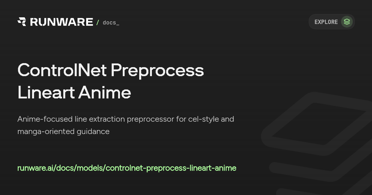 ControlNet Preprocess Lineart Anime API Examples | Runware Docs