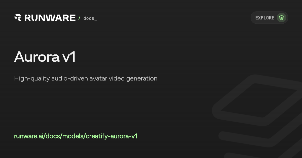 Aurora v1 API Examples | Runware Docs