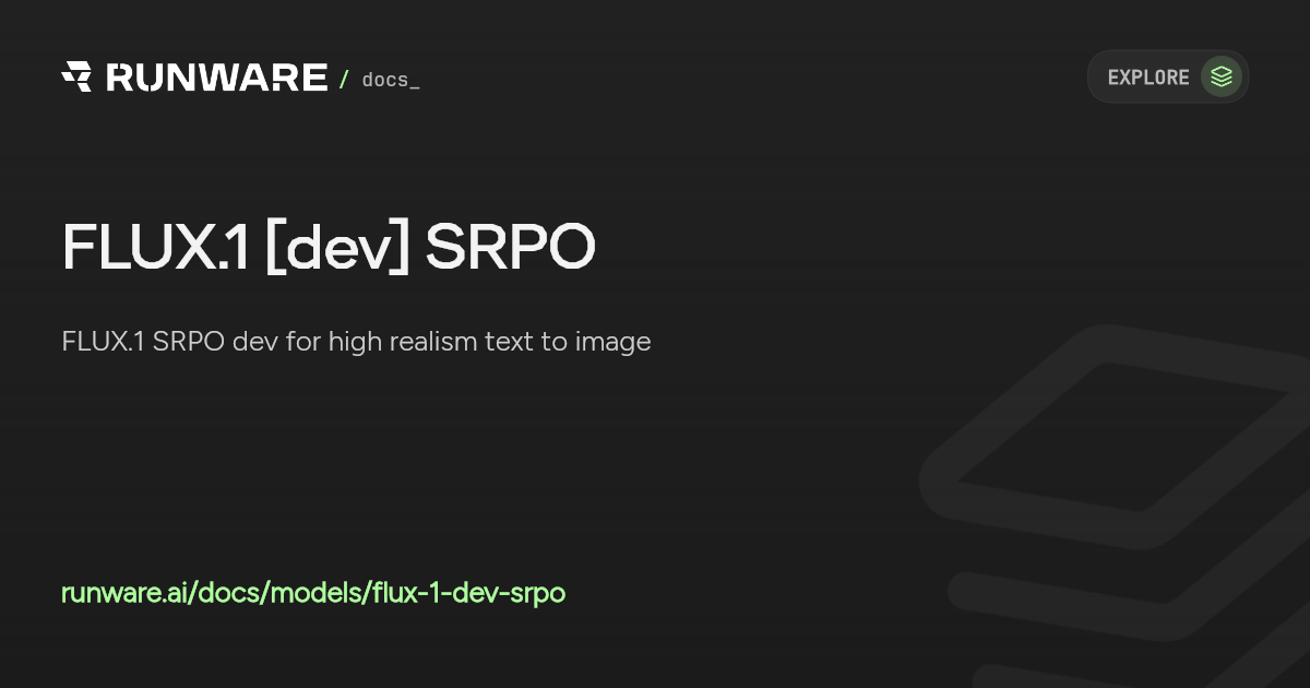 FLUX.1 [dev] SRPO API | Runware Docs