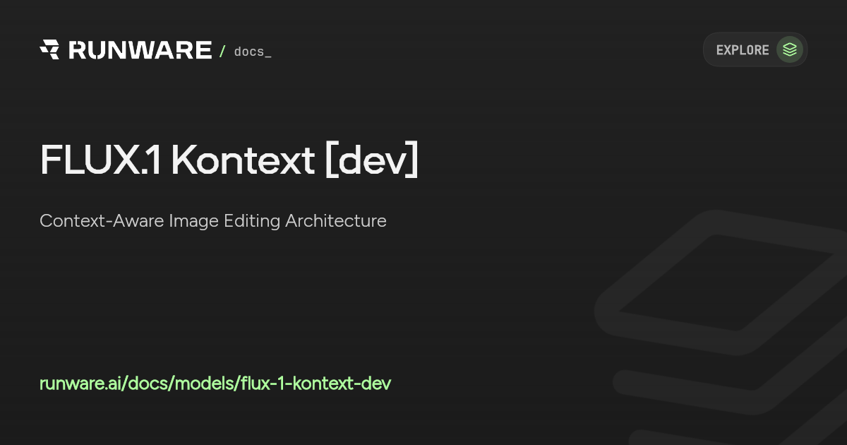 FLUX.1 Kontext [dev] API | Runware Docs