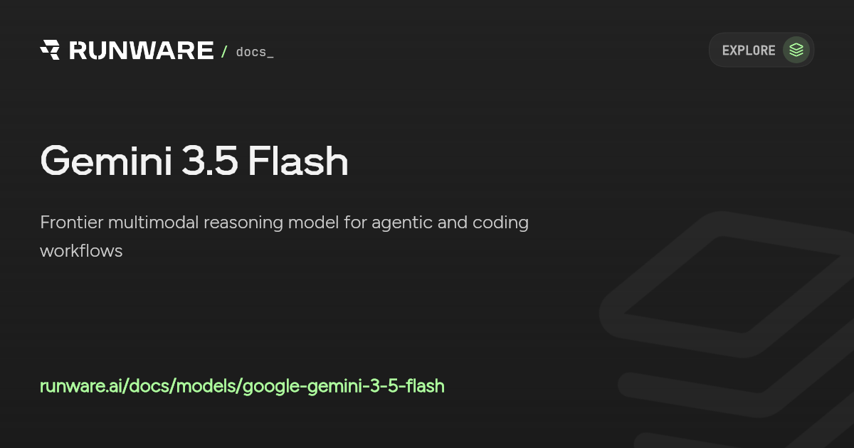 Gemini 3.5 Flash API | Runware Docs