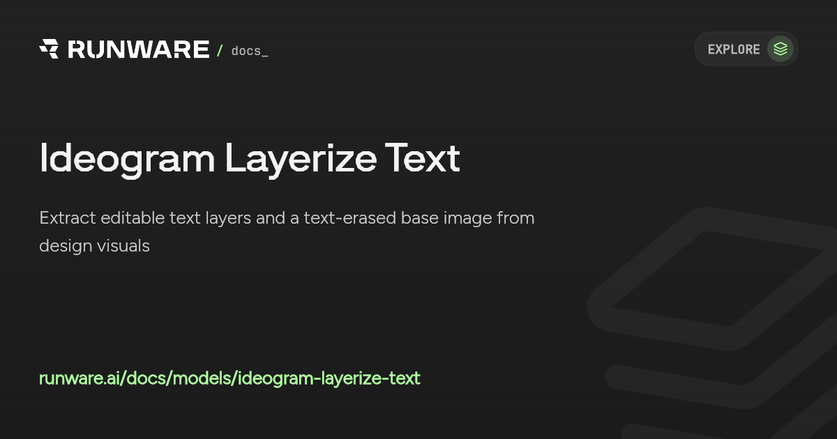 Ideogram Layerize Text API | Runware Docs