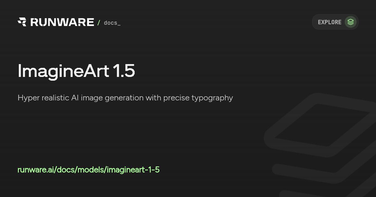 ImagineArt 1.5 API | Runware Docs