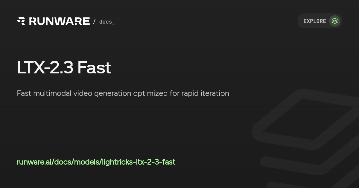 LTX-2.3 Fast API Examples | Runware Docs