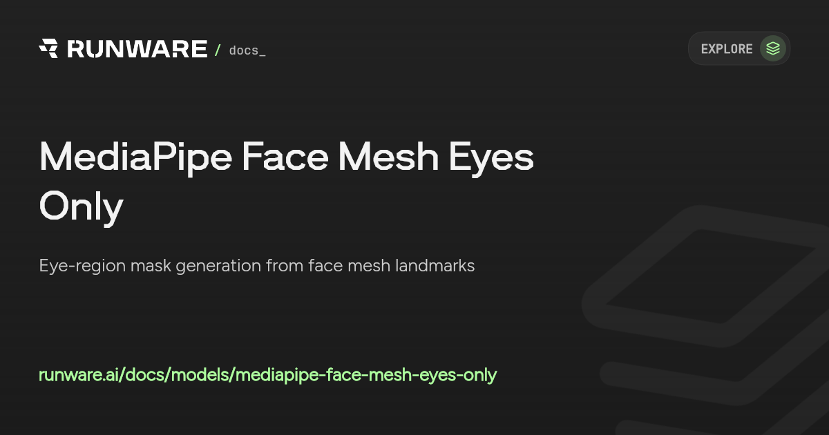 MediaPipe Face Mesh Eyes Only API | Runware Docs