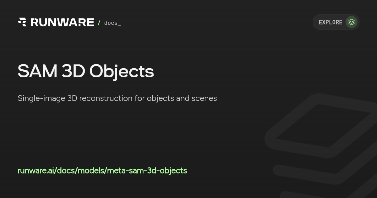 SAM 3D Objects API | Runware Docs