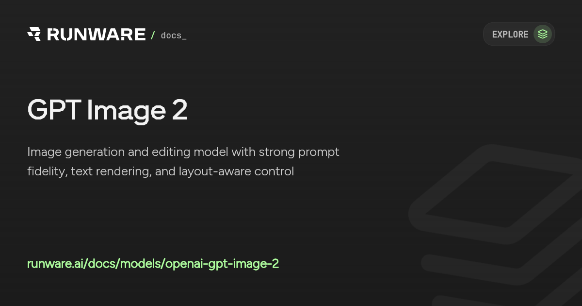 GPT Image 2 API | Runware Docs