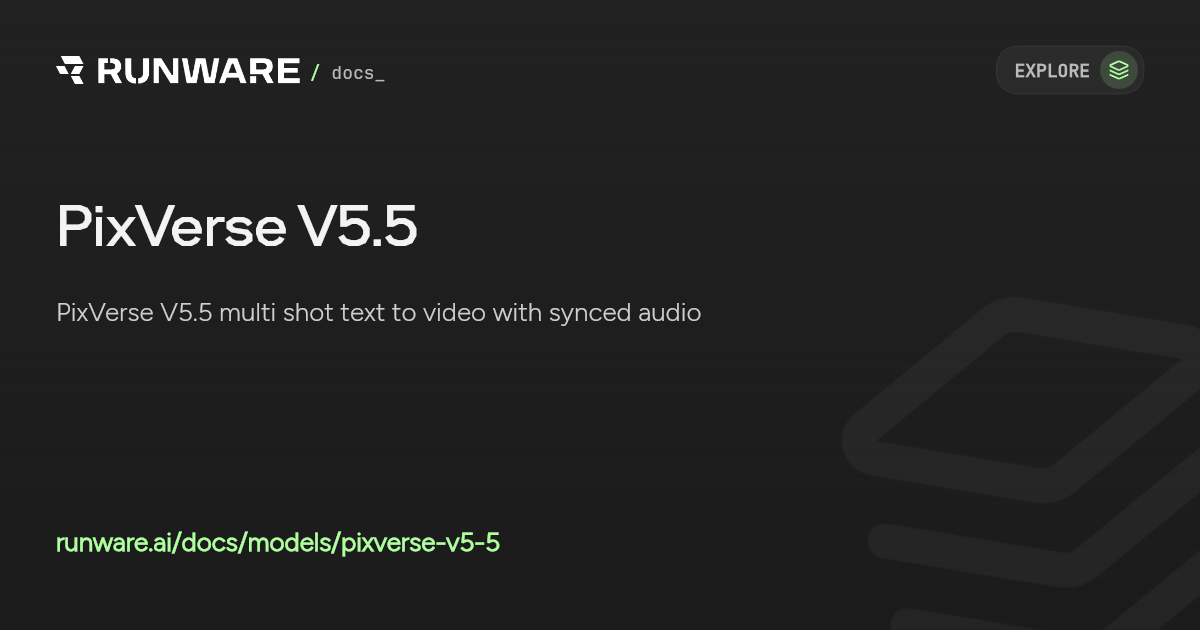 PixVerse V5.5 API Examples | Runware Docs