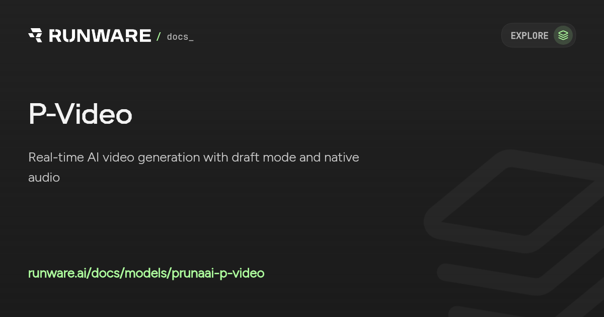 P-Video API | Runware Docs