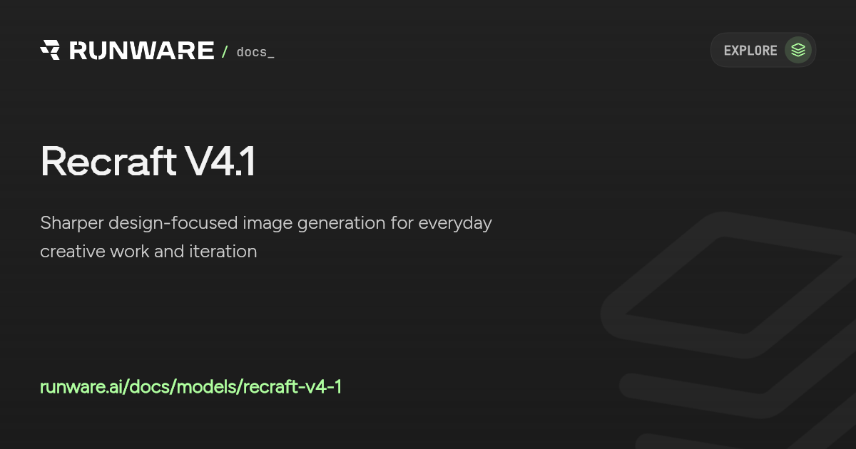 Recraft V4.1 API | Runware Docs