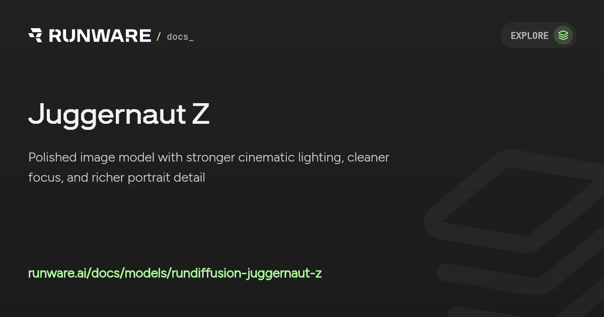 Juggernaut Z API Examples | Runware Docs