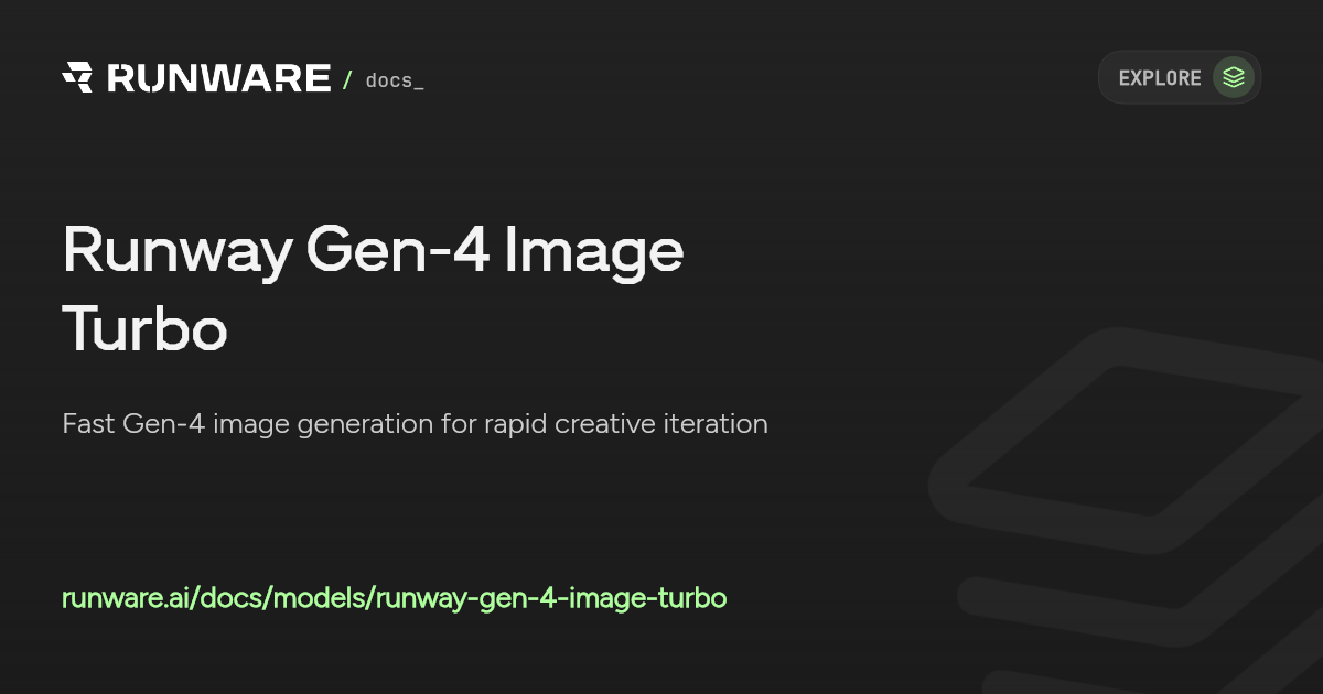 Runway Gen-4 Image Turbo API Examples | Runware Docs