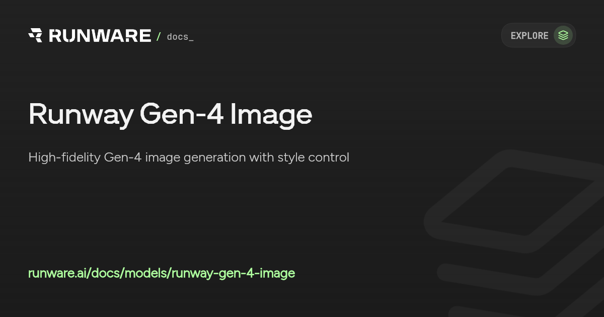 Runway Examples Runway Gen-4 Image API Examples | Runware Docs