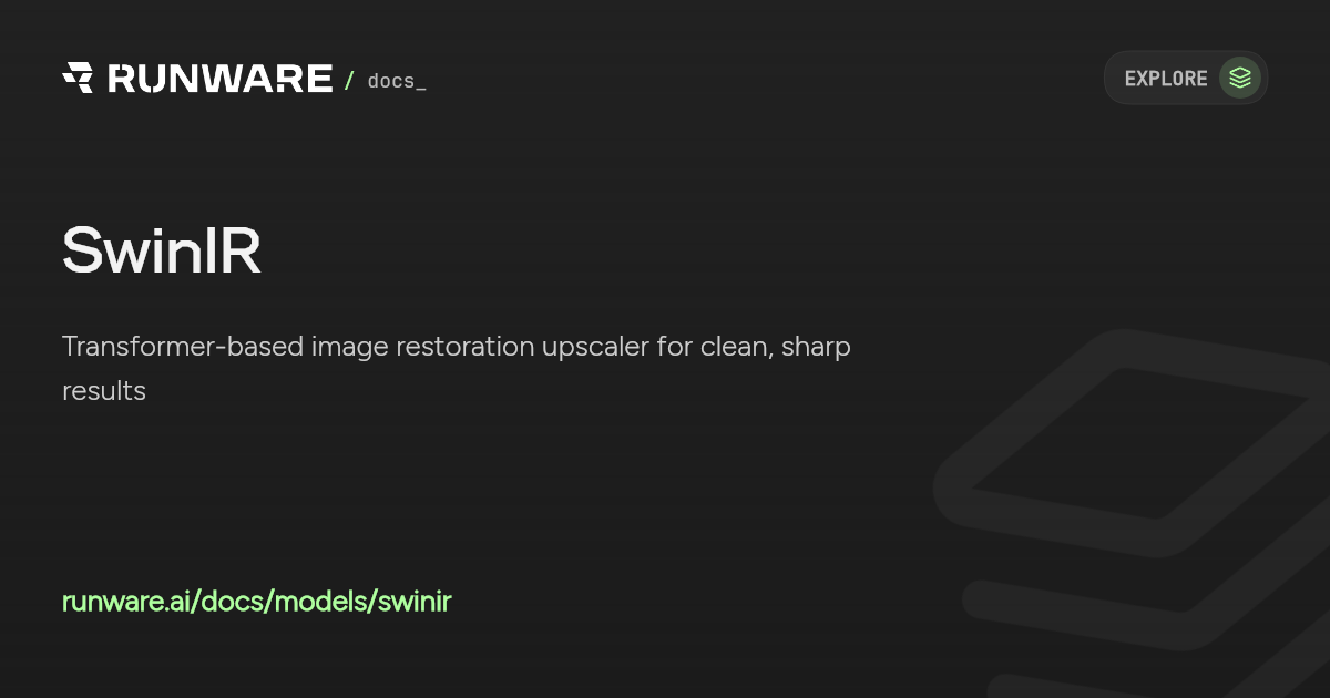 SwinIR API | Runware Docs